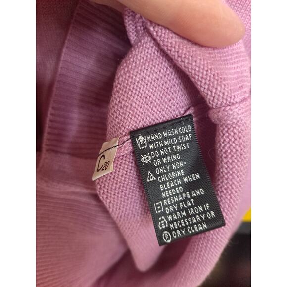 August Silk Cashmere Silk Pink Button Up Cardigan Size M - Picture 5 of 8